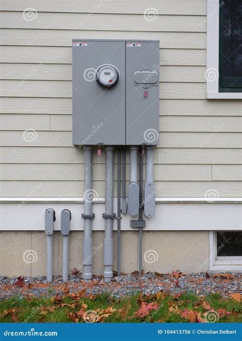 a residential electrical box panel|electrical panel outside of house.